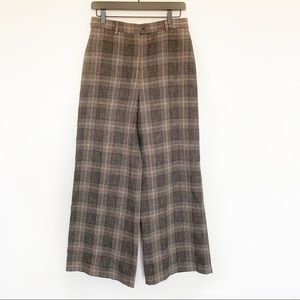 Vintage Acne Studios Plaid Wide Leg Wool Trouser Pants Size 38 US Size 6 Medium